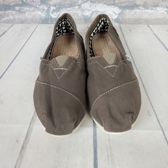Toms Alpargata Ash Canvas Slip Ons Size W5 - Picture 6 of 12